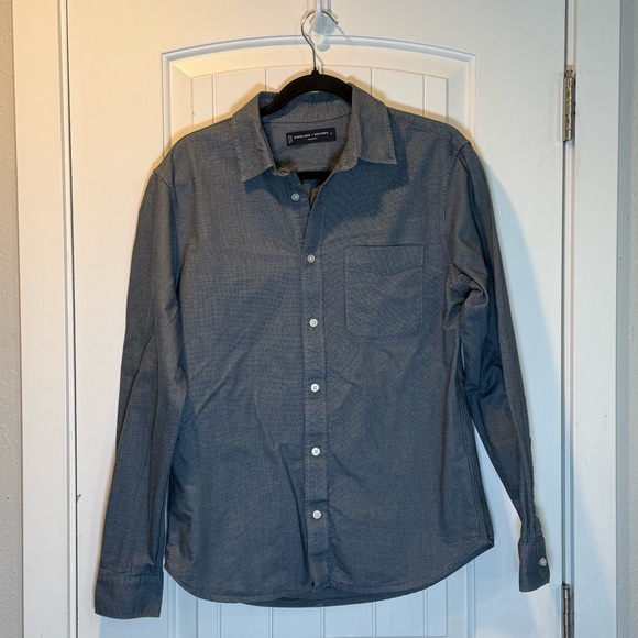 Everlane Other - Everlane Uniform Men's Gray Casual Button-Down Shirt Size Small 100% Cotton
